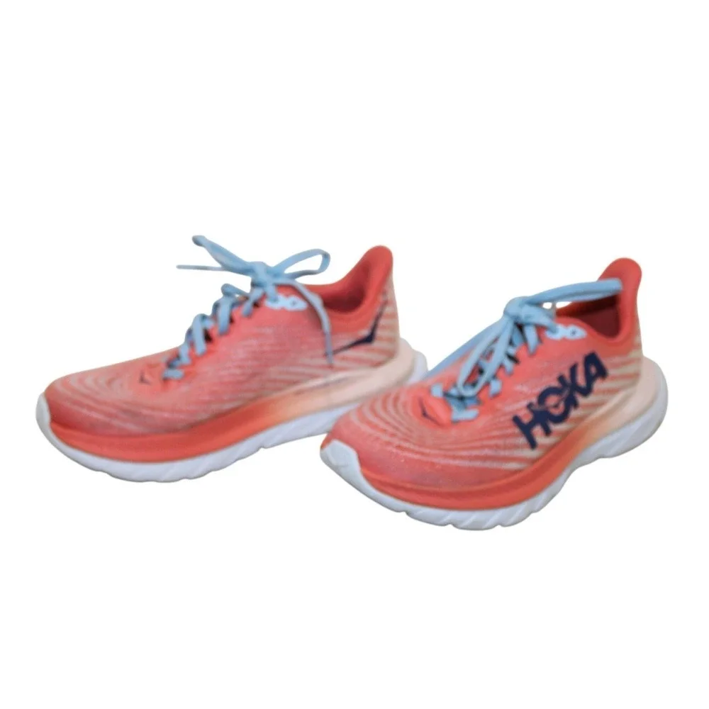Hoka Mach 5 Running Shoes Womens Size 5 Coral Blue Good Performance Sneakers
